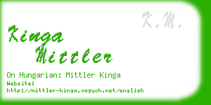 kinga mittler business card